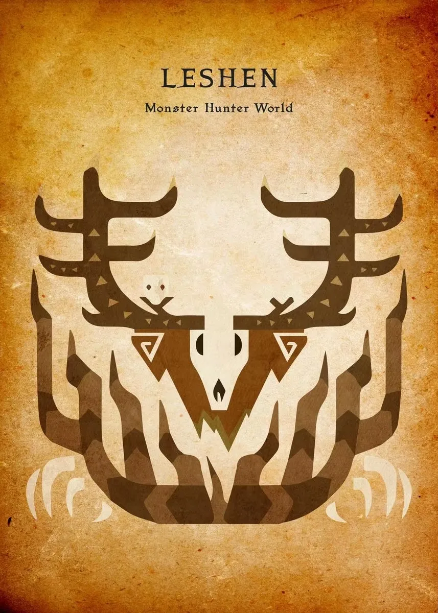 Plakat Monster Hunter – vintage Fioletowy/фиолетовый