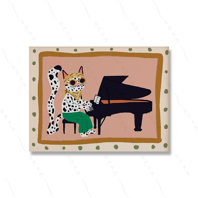 Plakat Montessori z zabawnymi zwierzętami Czerwony