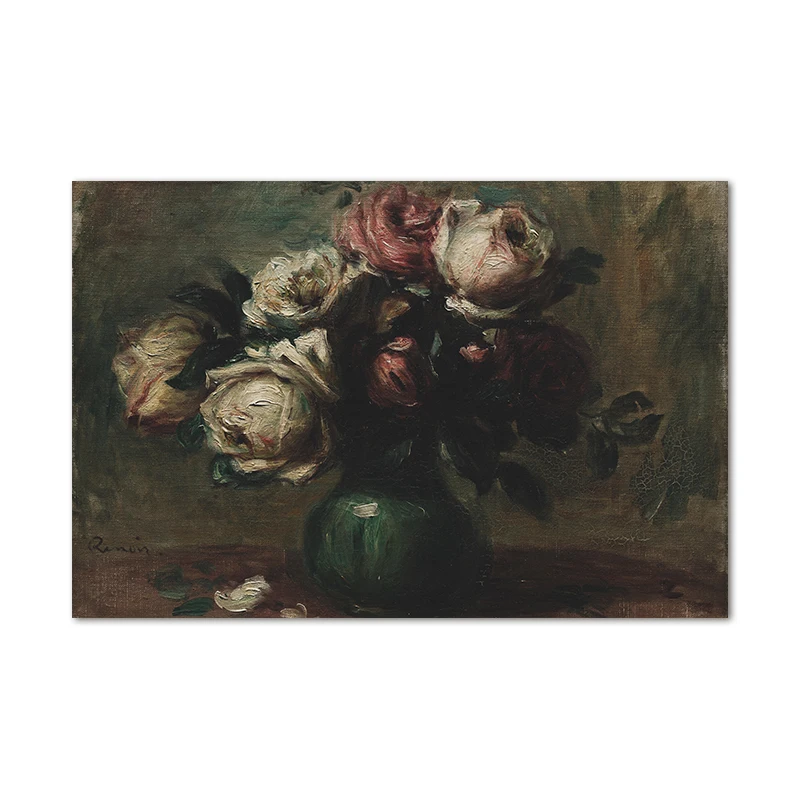 Moody Victorian - mroczny plakat kwiatowy vintage Burgundia