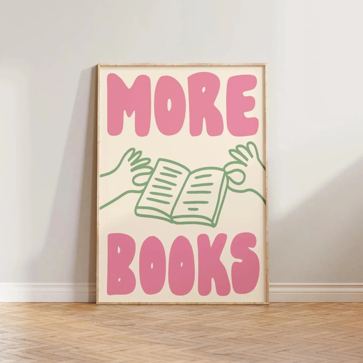 Plakat More Books ilustracja do czytelni Wzór 5