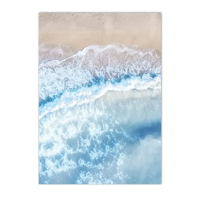 Plakat morska fala i muszle na plaży Wielo