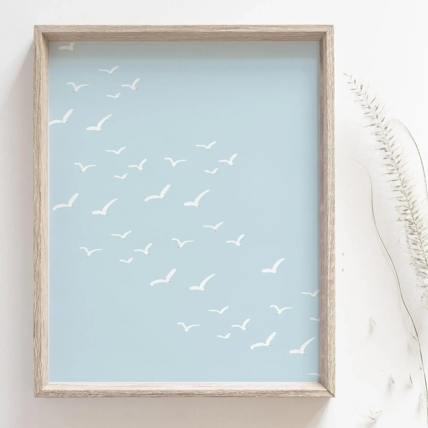 Plakat morski minimalistyczny – wybrzeże Wzór 11