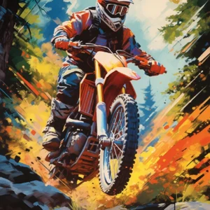 Plakat motocross dla miłośnika dirt bike Wzór 1