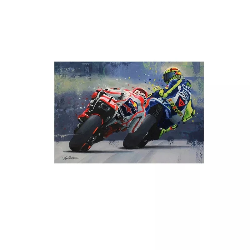 Plakat z motocyklem do salonu Fioletowy