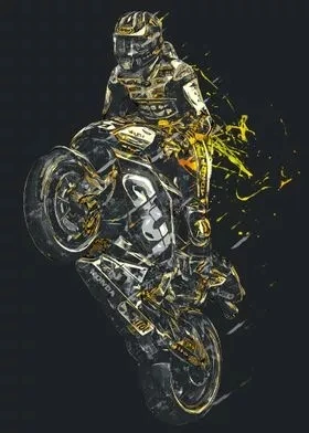 Plakat z motocyklem do salonu Granatowy