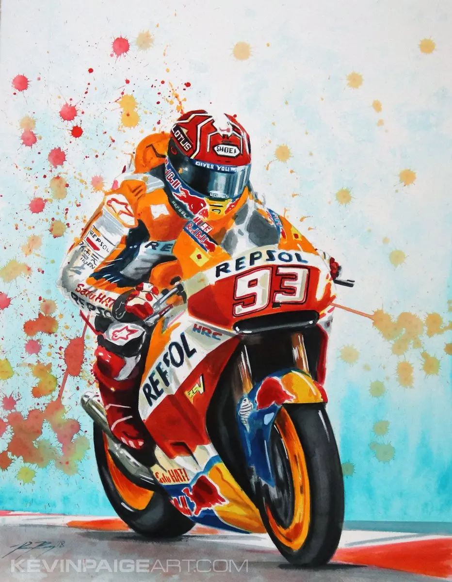 Plakat z motocyklem do salonu Jasny