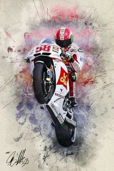 Plakat z motocyklem do salonu Wielo