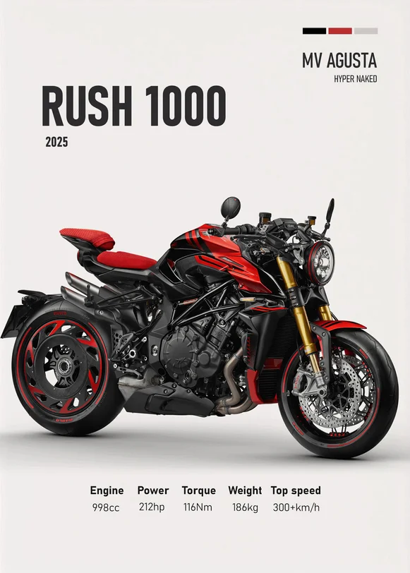 Plakat z luksusowym motocyklem wyścigowym Jasnozielony