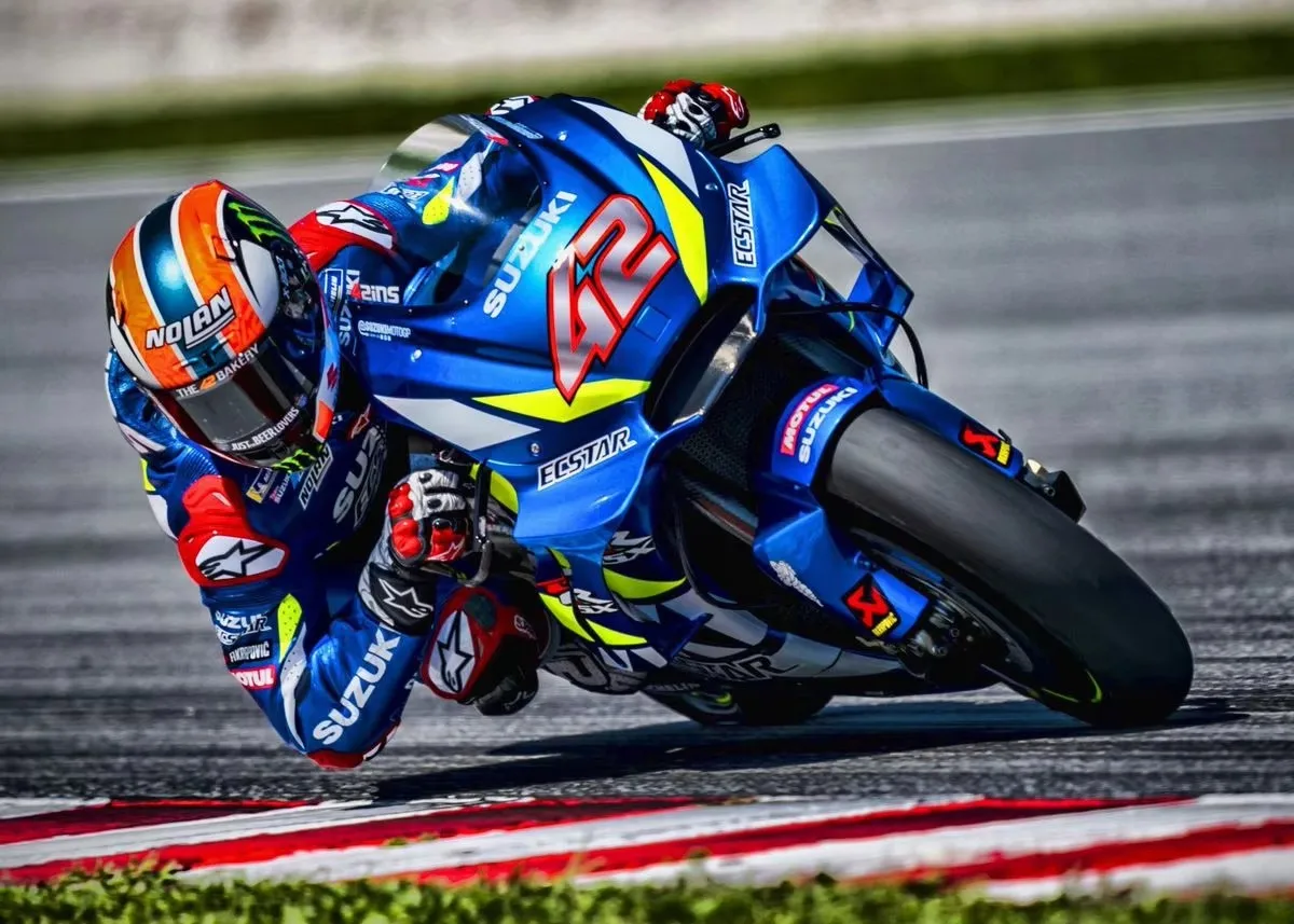 Plakat z wyścigiem MotoGP w klasycznym stylu Brązowy