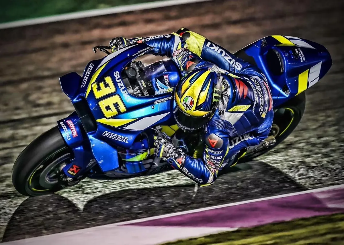 Plakat z wyścigiem MotoGP w klasycznym stylu Czarny