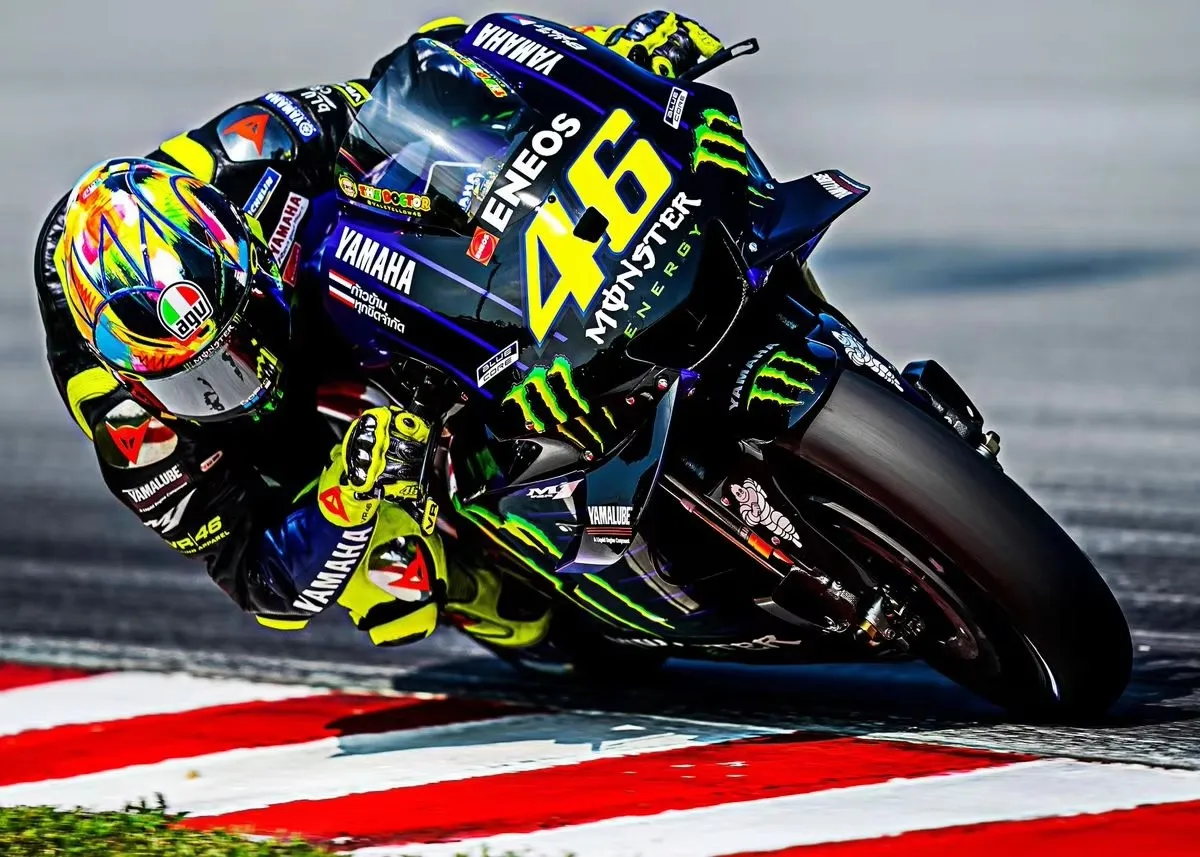 Plakat z wyścigiem MotoGP w klasycznym stylu Zielony