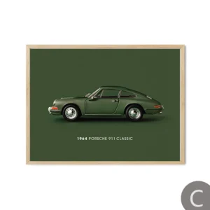 Plakat motoryzacyjny retro z cytatem Czerwony