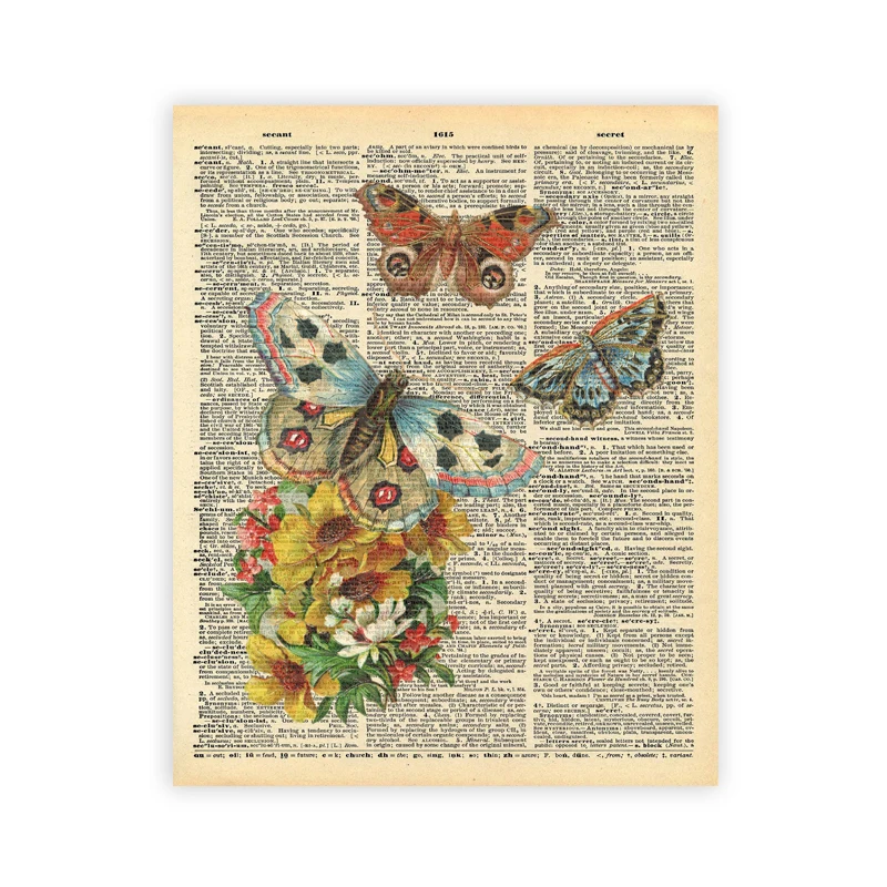 Motyle vintage w stylu boho Czarny