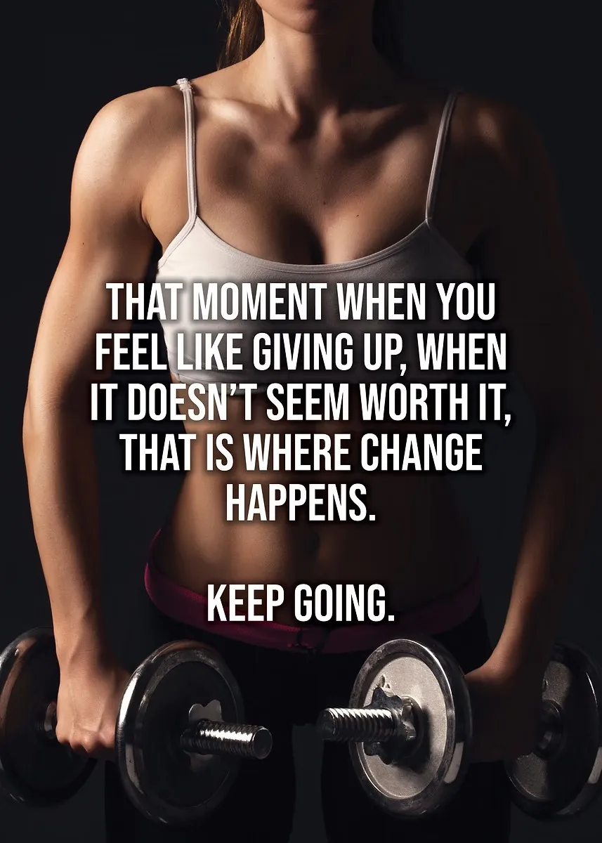 Plakat motywacyjny fitness z cytatem Wzór 11