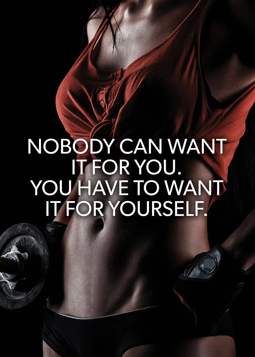 Plakat motywacyjny fitness z cytatem Wzór 3