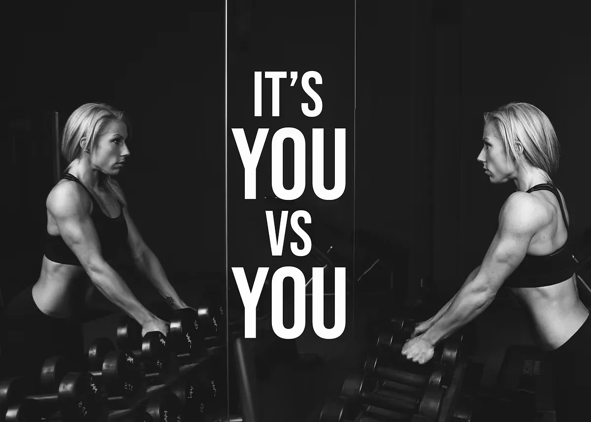 Plakat motywacyjny fitness z cytatem Wzór 5