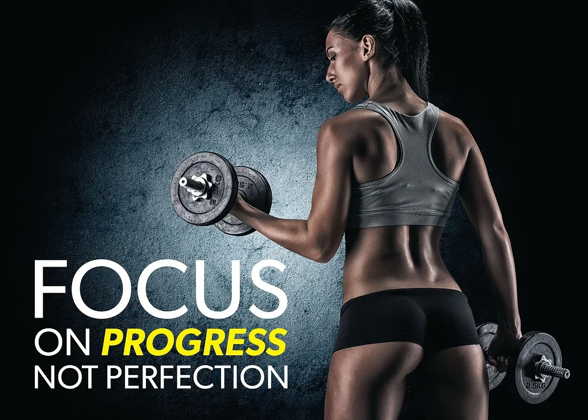 Plakat motywacyjny fitness z cytatem Wzór 8