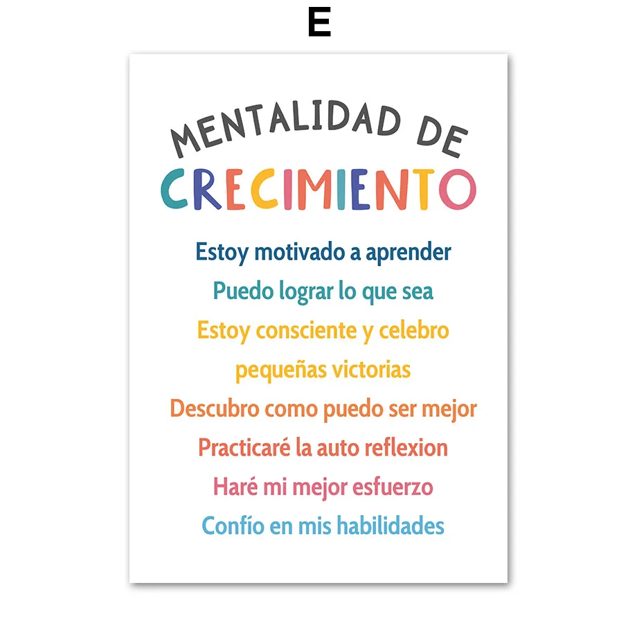 Plakat motywacyjny growth mindset do biura Wzór 5