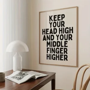 Plakat motywacyjny z napisem Head Up Wzór 1