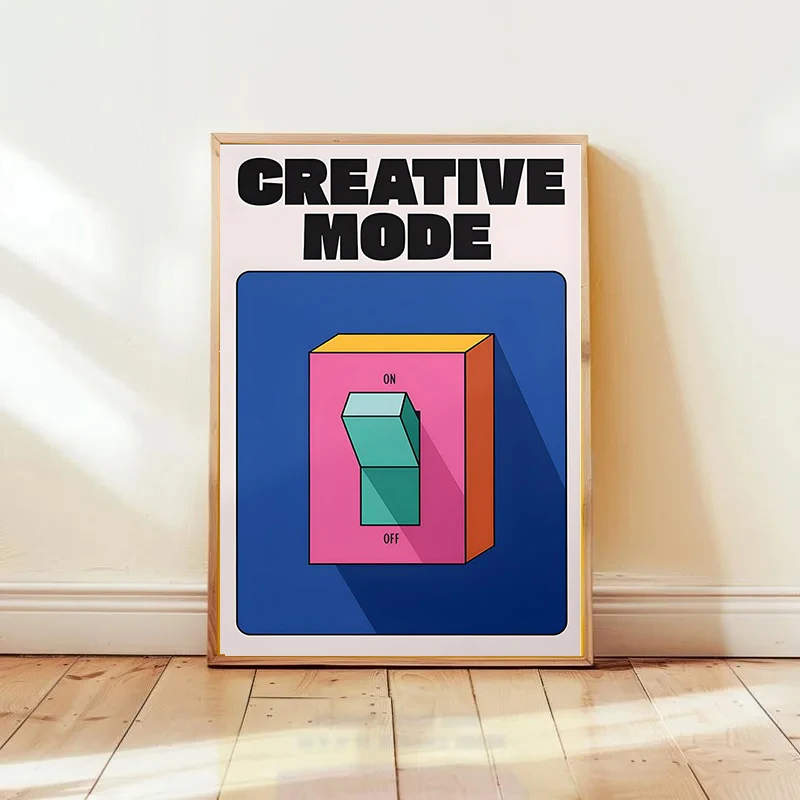 Plakat z motywacyjnym napisem w stylu retro Wzór 7