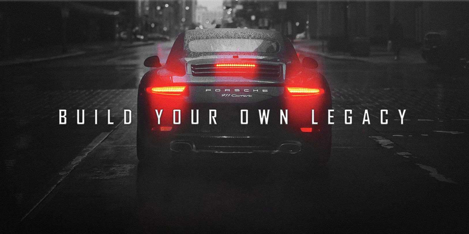Chase Your Dream - plakat motywacyjny z luksusowym samochodem sportowym Wzór 2