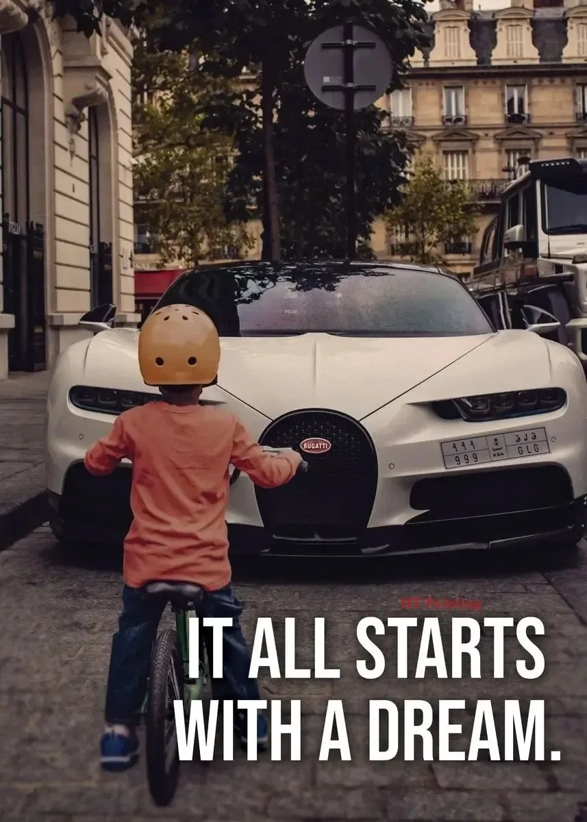 Plakat motywacyjny z supersamochodem - Lambo Wzór 3