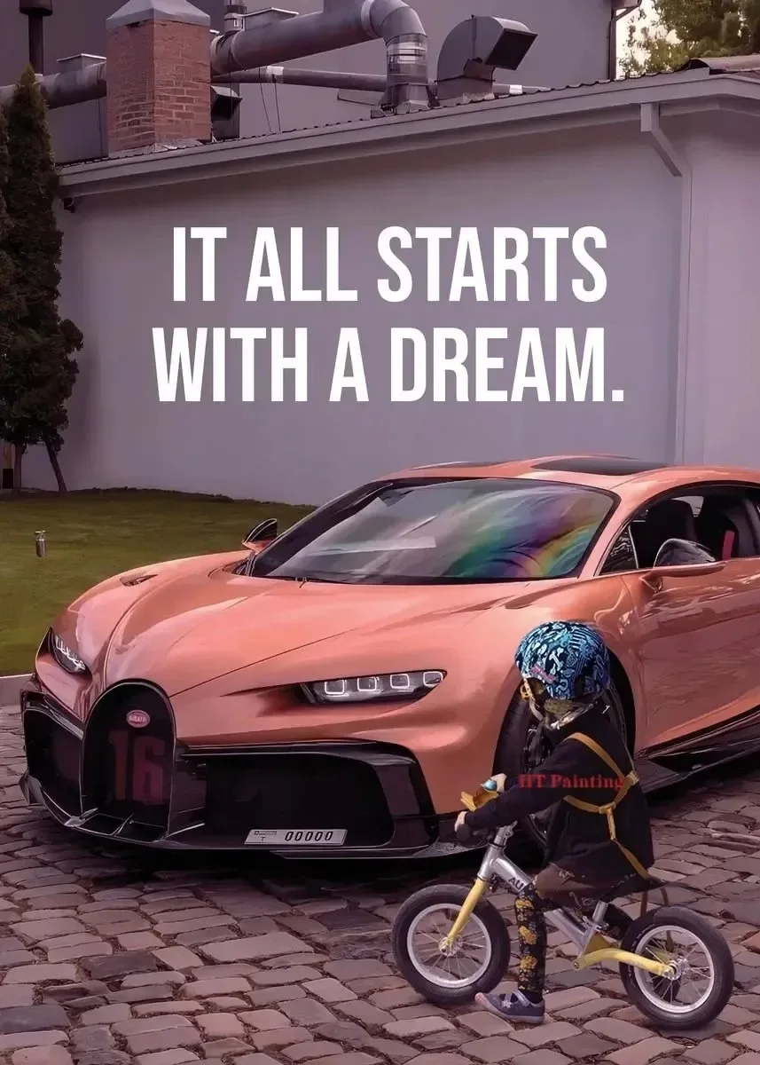 Plakat motywacyjny z supersamochodem - Lambo Wzór 4