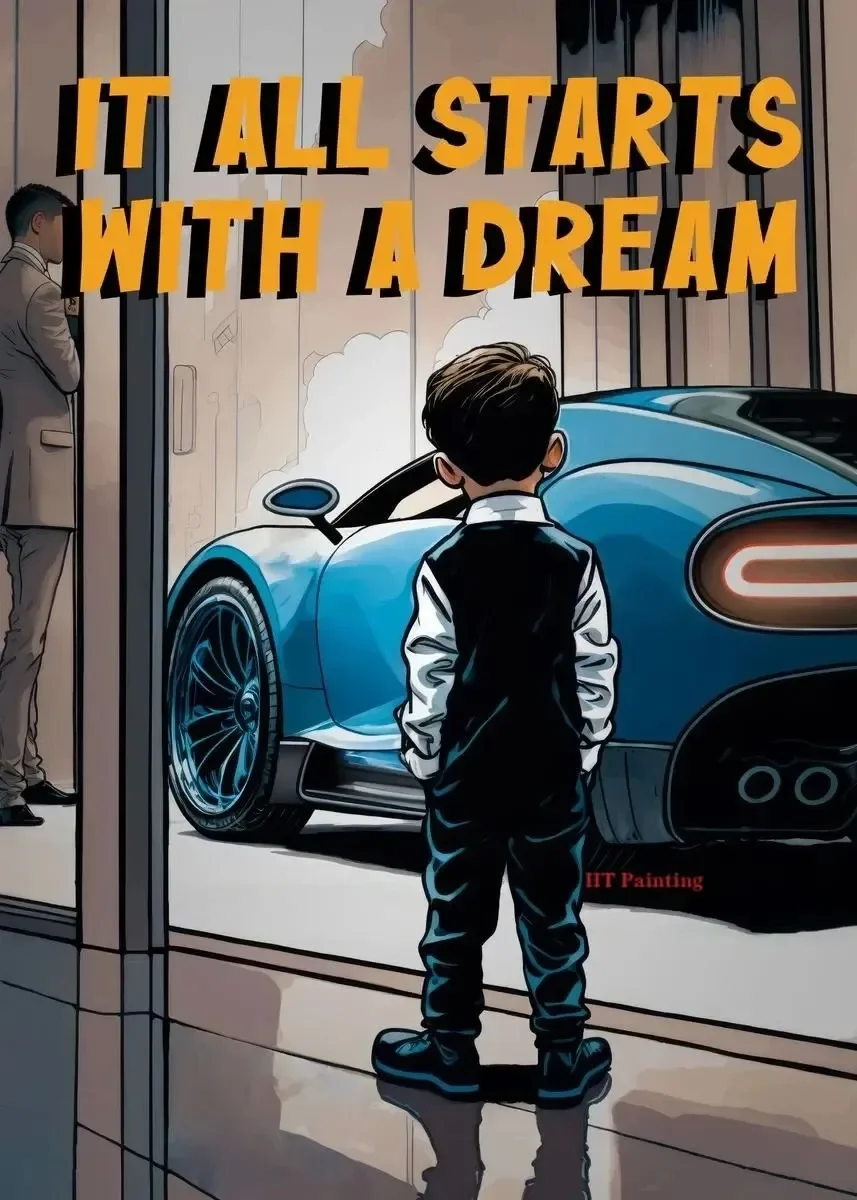 Plakat motywacyjny z supersamochodem - Lambo Wzór 6
