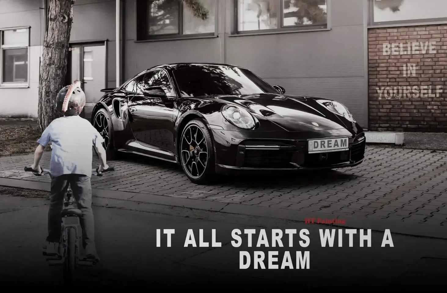 Plakat motywacyjny z supersamochodem - Lambo Wzór 8