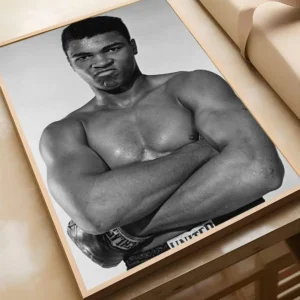 Plakat Muhammad Ali - legendarny bokser Fioletowy
