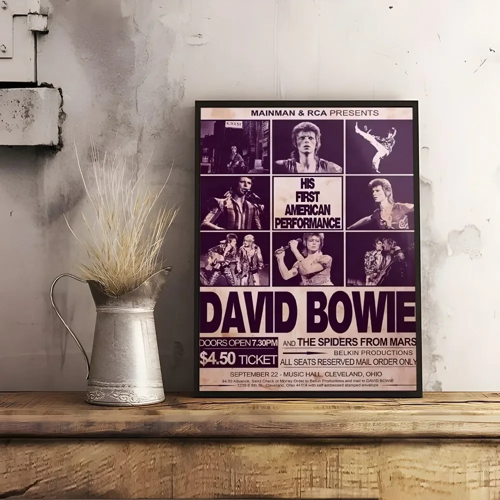 Plakat z muzyczną ikoną w stylu retro Czarny