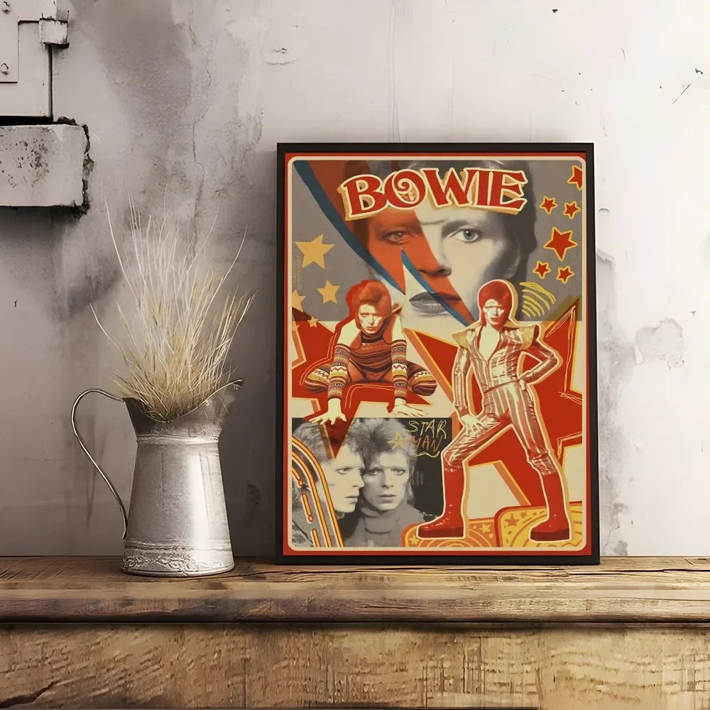 Plakat z muzyczną ikoną w stylu retro Srebrny