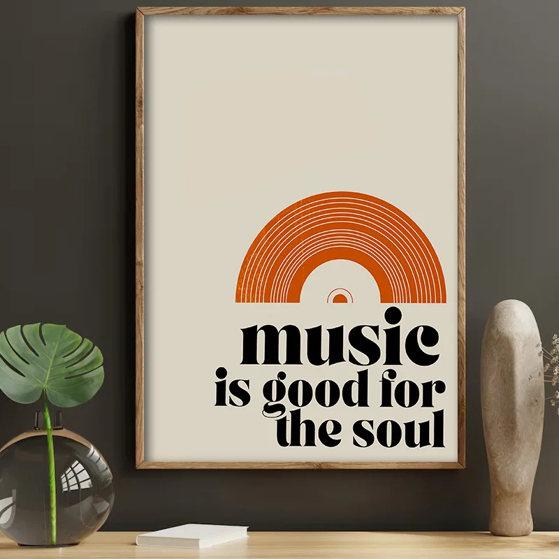 Plakat Muzyka Cytat Music is Good for the Soul Wzór 1