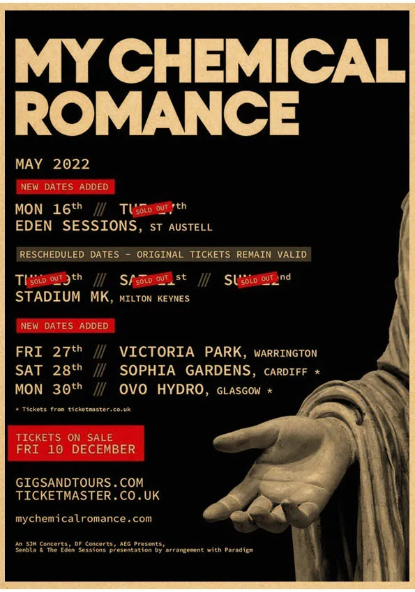 Plakat My Chemical Romance w stylu vintage Wzór 4