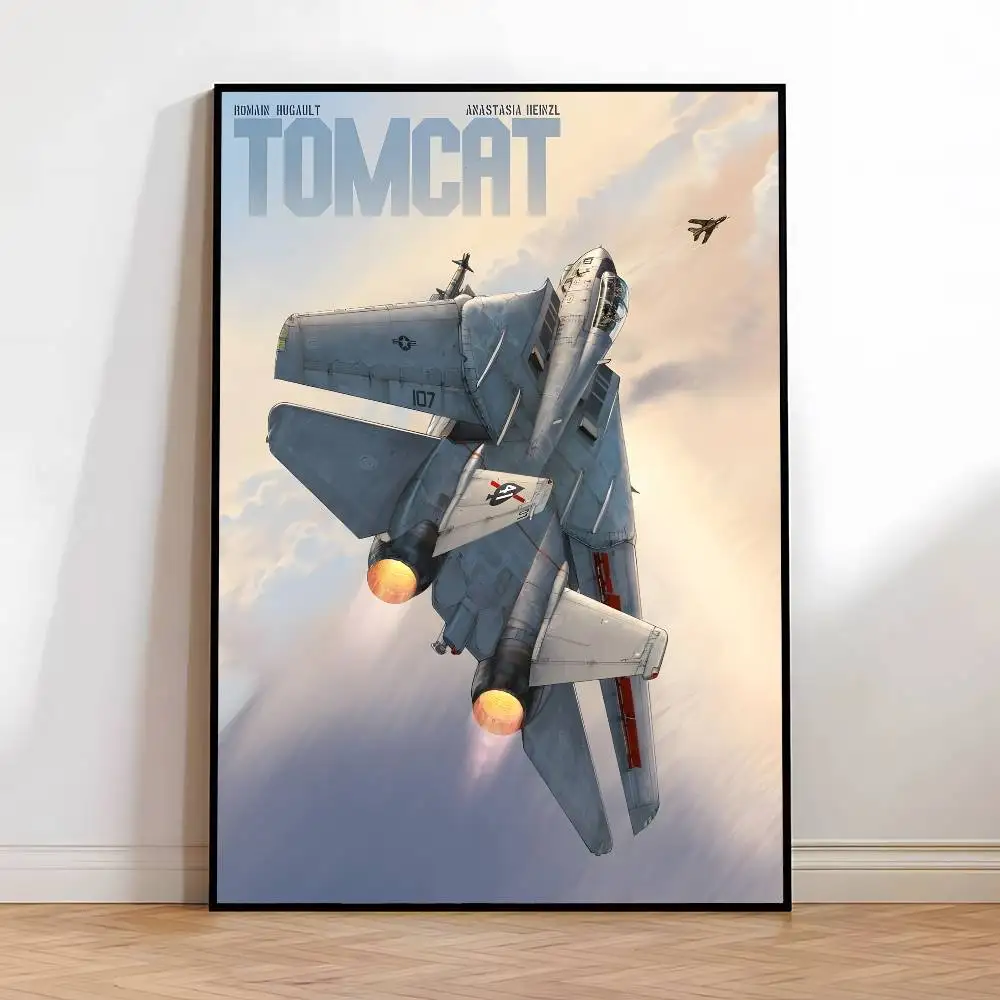 Plakat myśliwiec - nowoczesna dekoracja lotnicza Czerwony