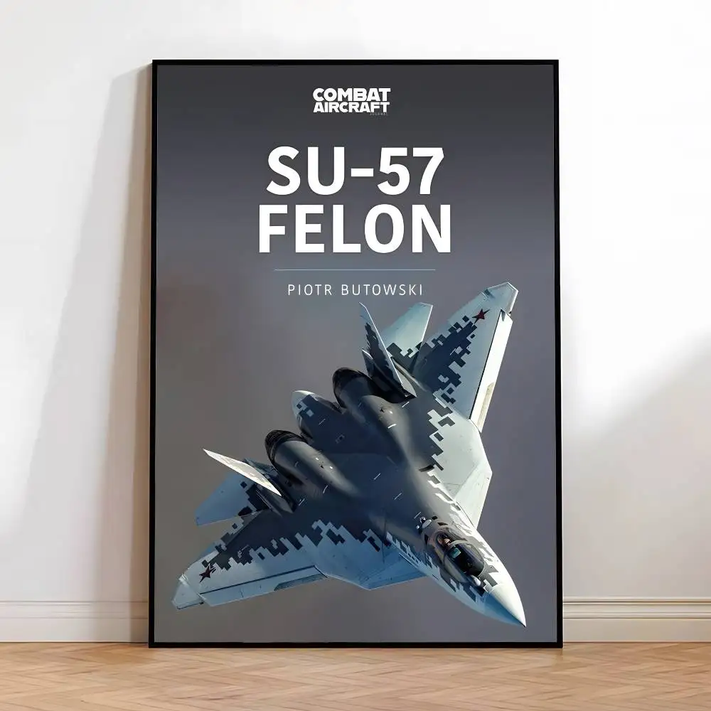 Plakat myśliwiec - nowoczesna dekoracja lotnicza Fioletowy