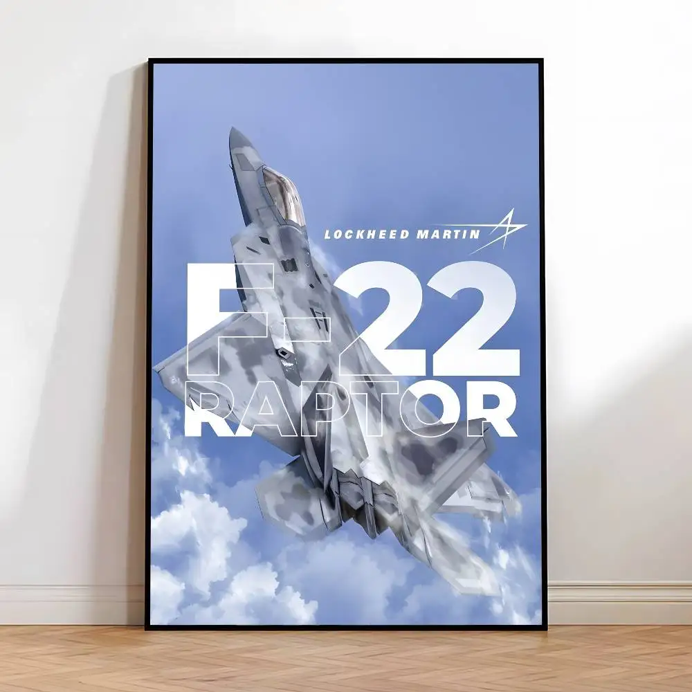 Plakat myśliwiec - nowoczesna dekoracja lotnicza Zielony