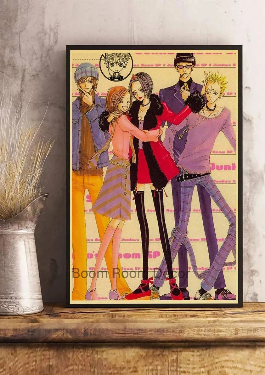 Plakat NANA – anime w stylu retro Armijna zieleń