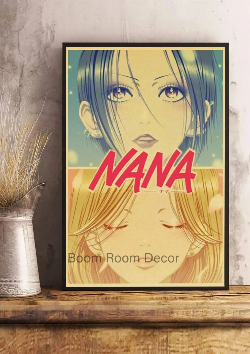 Plakat NANA – anime w stylu retro Beżowy