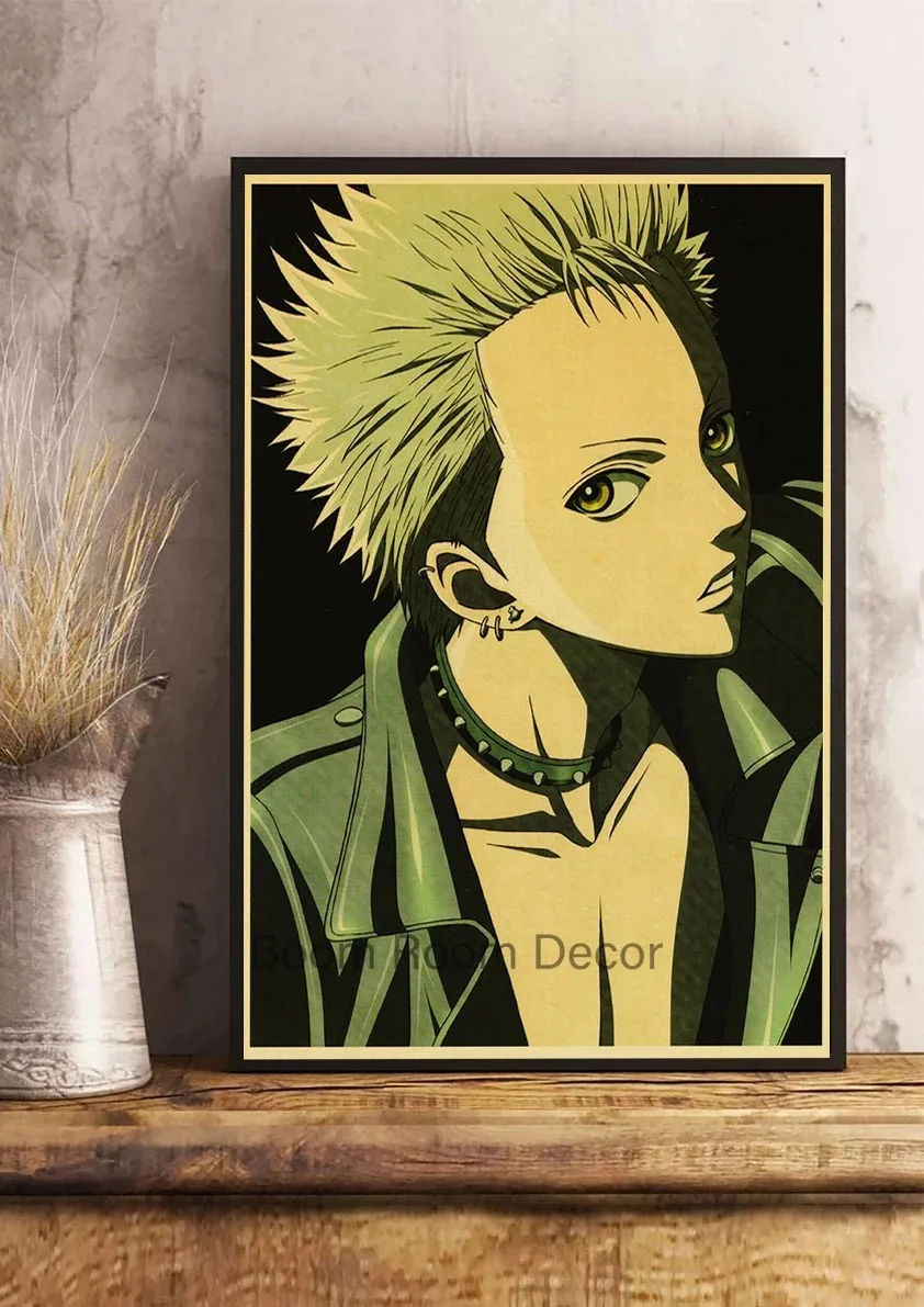 Plakat NANA - anime w stylu retro Khaki