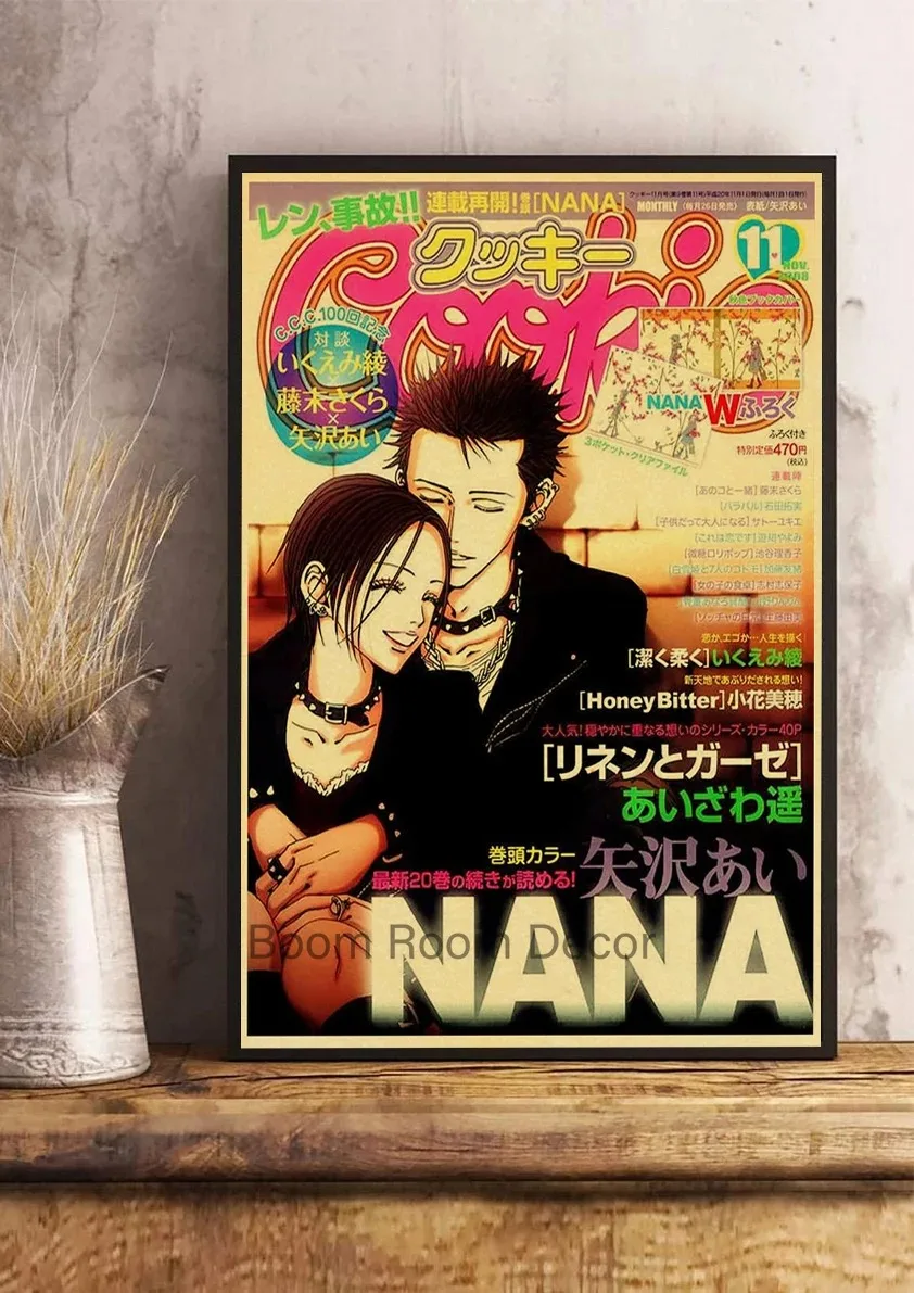 Plakat NANA - anime w stylu retro Zielony
