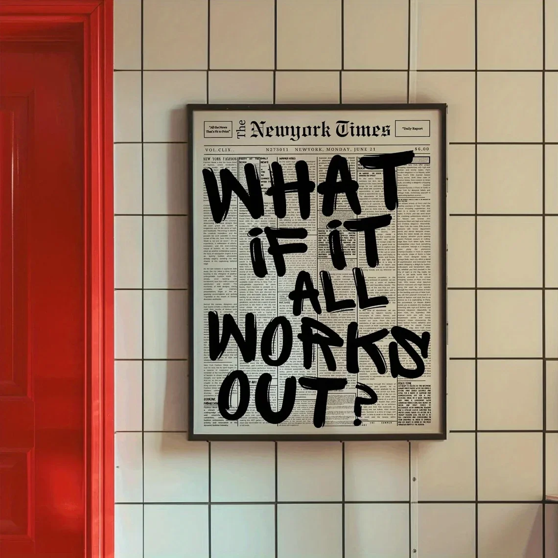 Plakat What If Everything Goes Well Wzór 1