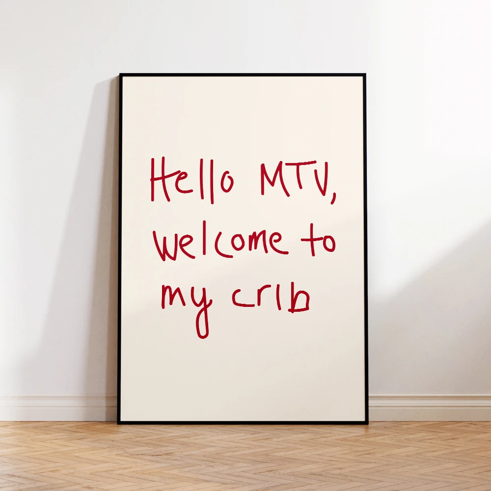 Plakat z napisem Welcome To My Crib Wzór 2