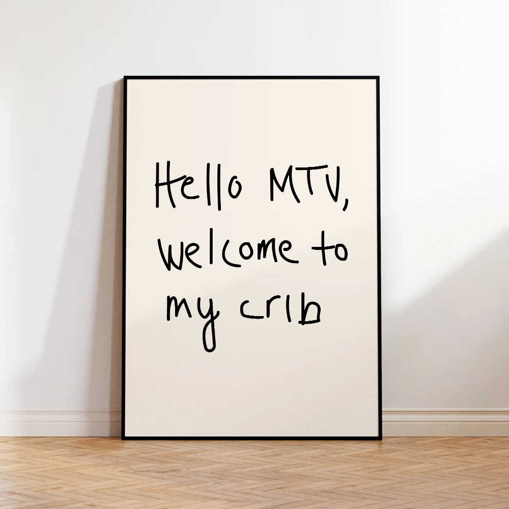 Plakat z napisem Welcome To My Crib Wzór 3