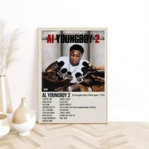 Plakat NBA YoungBoy do pokoju Czarny