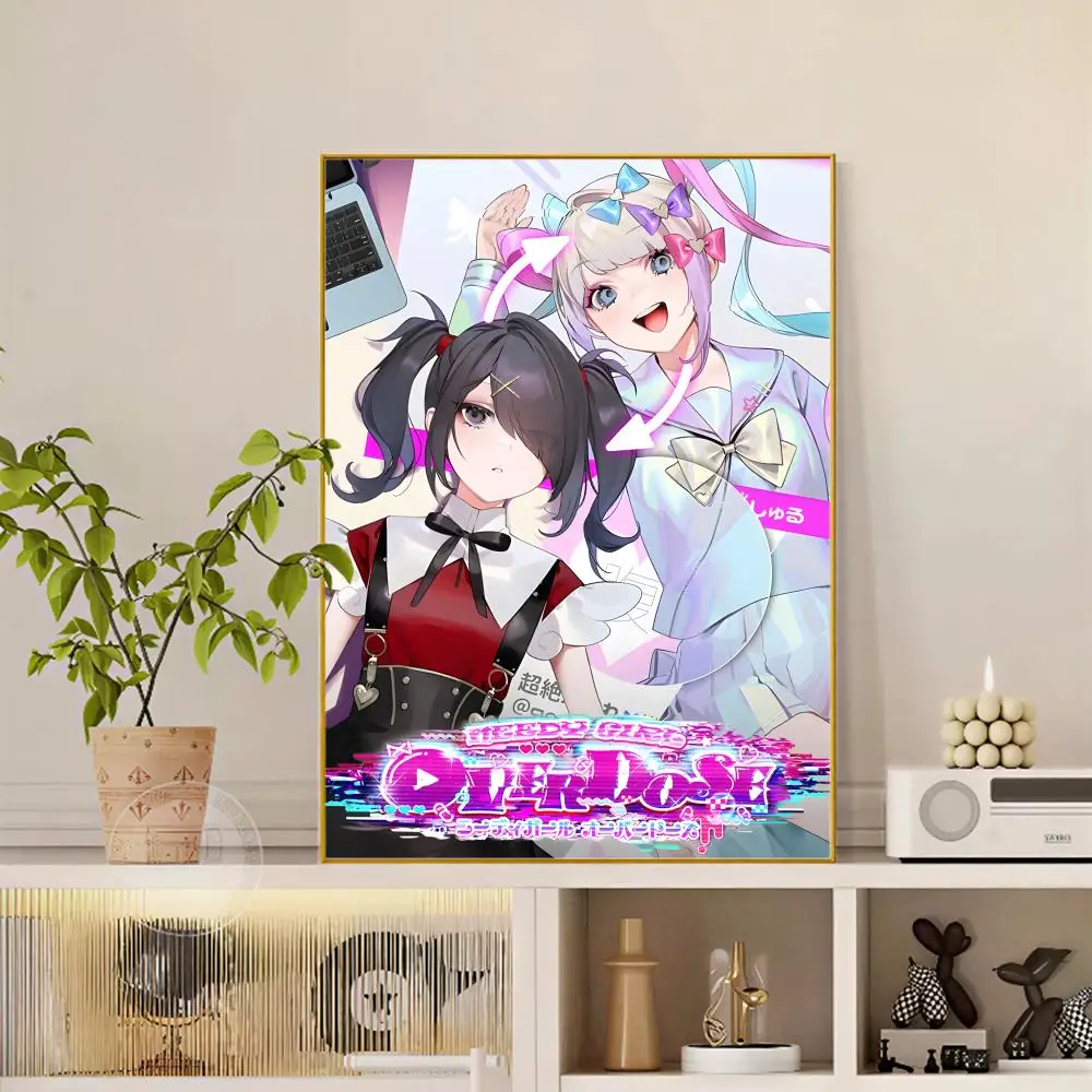 Plakat Needy Streamer Overload - anime grafika do pokoju gracza Czarny2