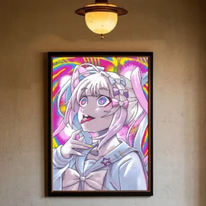 Plakat Needy Streamer Overload - grafika do pokoju gracza Czerwony