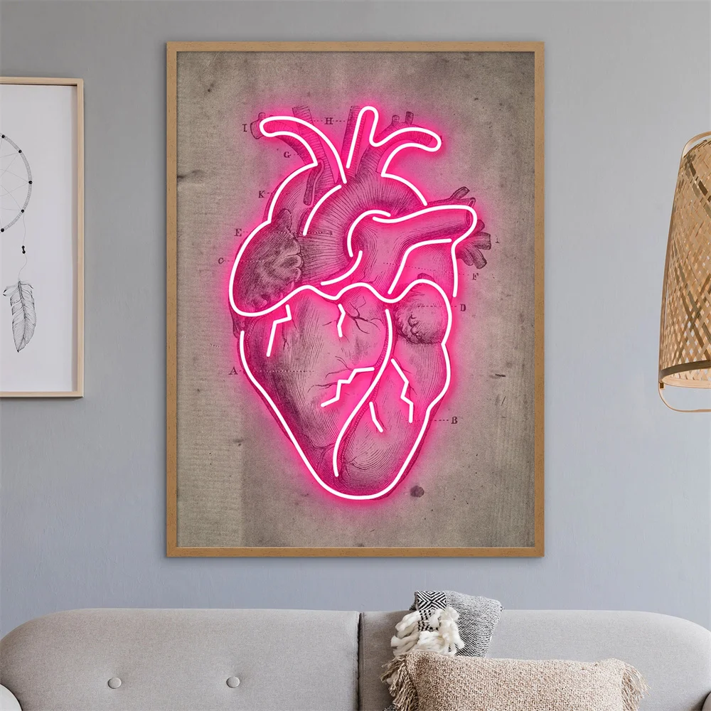 Plakat neon Mona Lisa robot Wzór 8