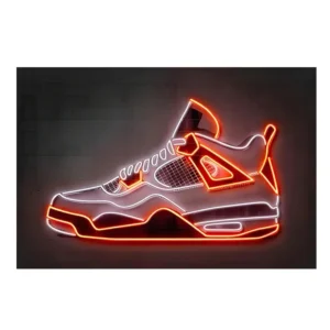Neonowe sneakersy - plakat do pokoju chłopca Wzór 1