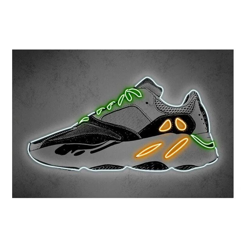 Neonowe sneakersy - plakat do pokoju chłopca Wzór 6